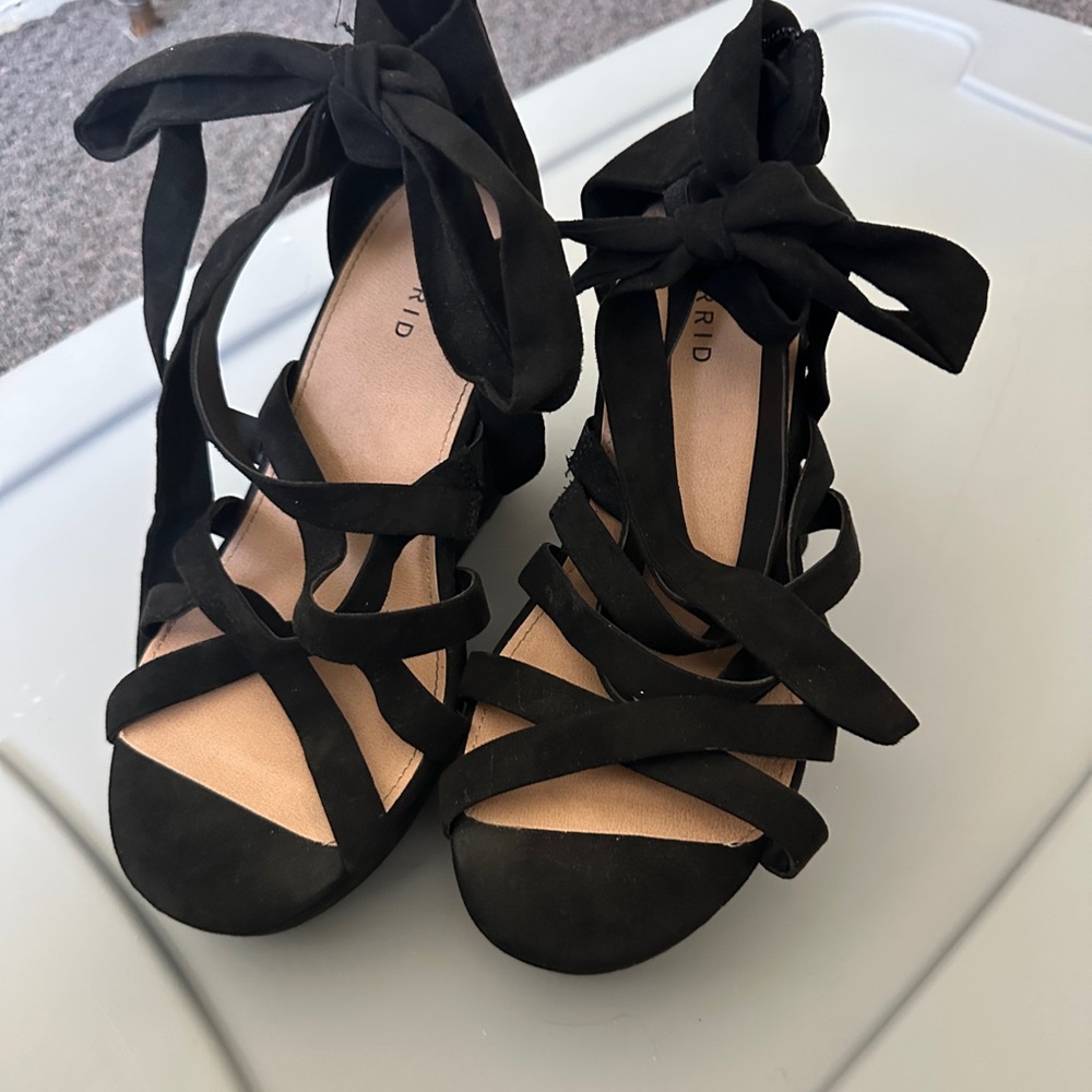 Torrid Black Strappy Heels
